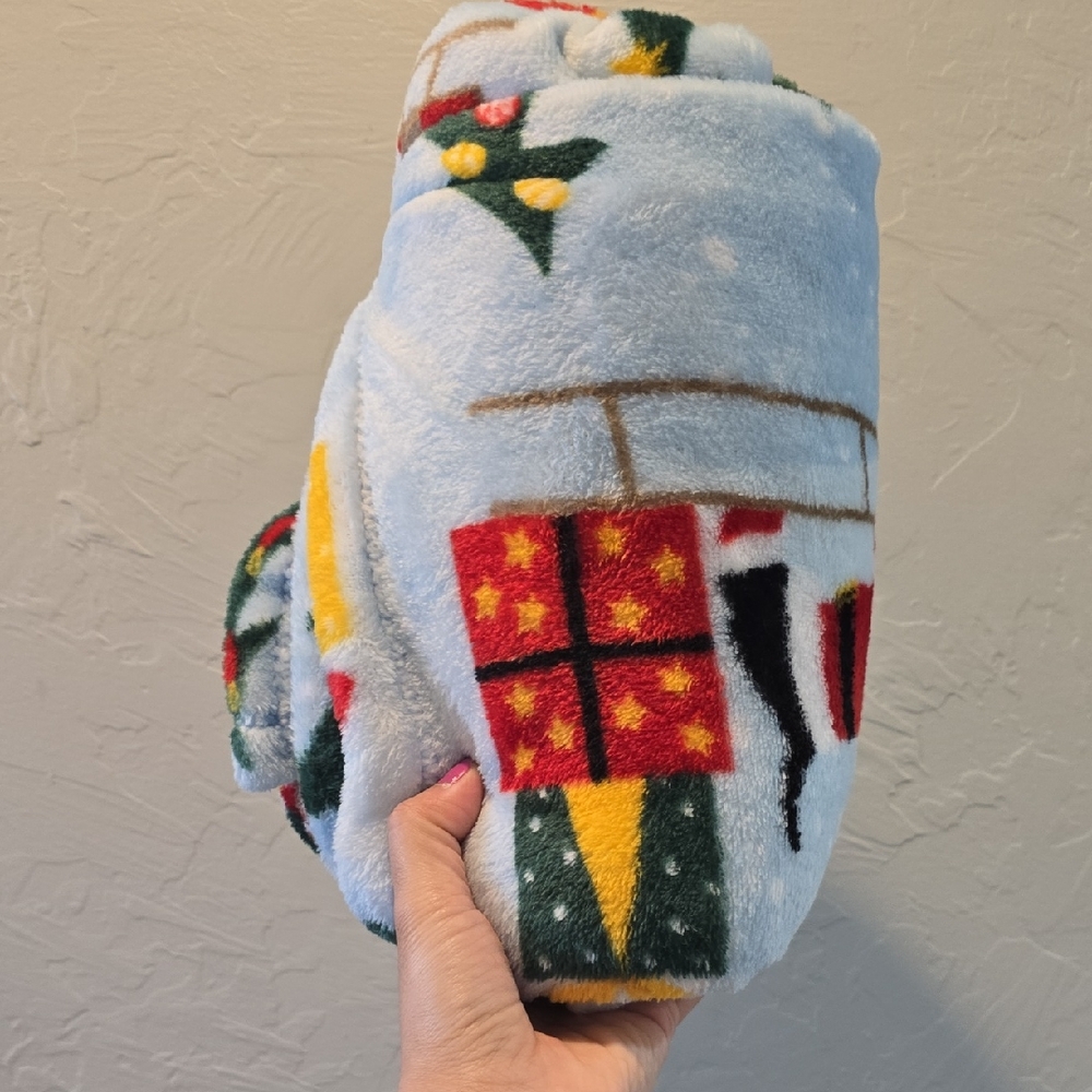 New Throw Blanket Christmas Dog With Trees Cute
